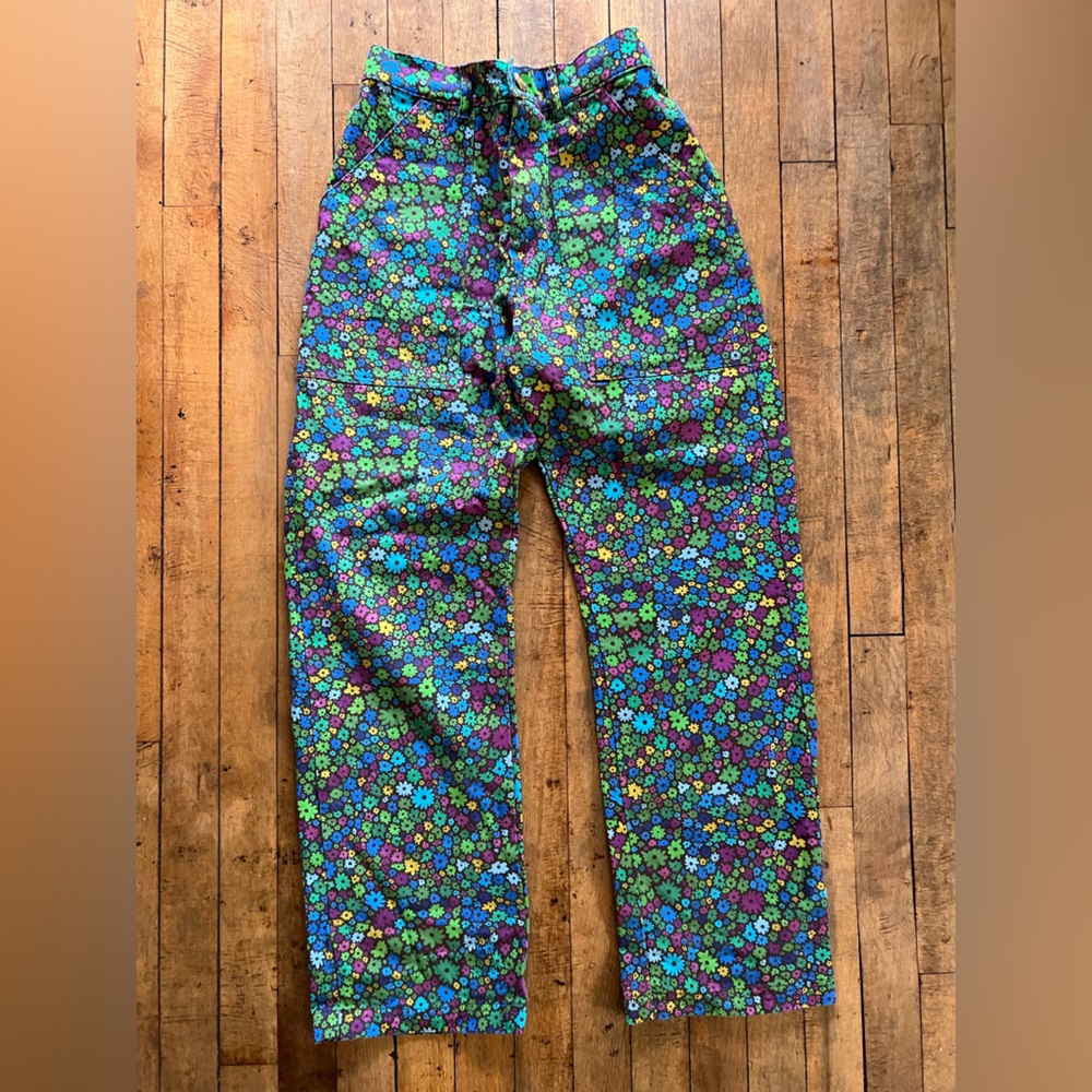 Big Bud Press Work Pants - Moss Blossom 2.0 print, size XS